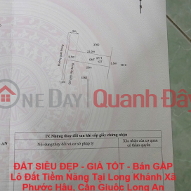 SUPER BEAUTIFUL LAND - GOOD PRICE - URGENTLY SELLING A PLOT OF POTENTIAL LAND IN LONG KHANH, PHUOC HAU COMMUNE, CAN GIOC LONG AN _0