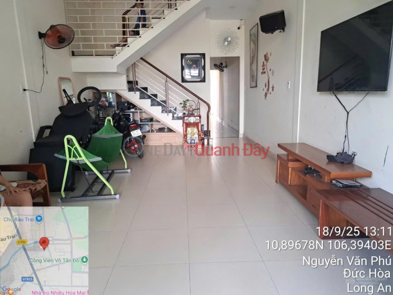 Property Search Vietnam | OneDay | Residential, Sales Listings House for sale on Nguyen Van Phu street, in the center of Hau Nghia town, Duc Hoa (formerly Long An province).