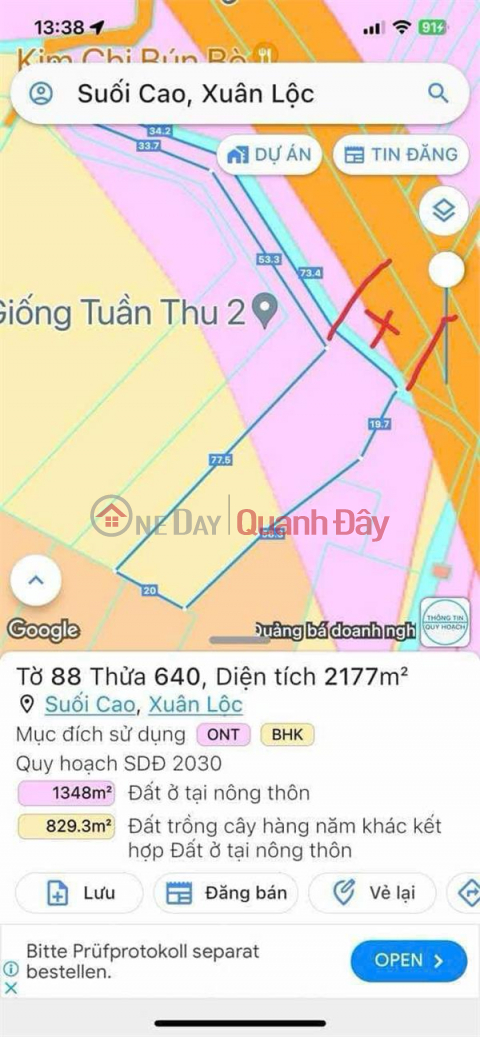 OWNER Needs to Sell Land Frontage on Phuong Vy Asphalt Road in Suoi Cao Commune, Xuan Loc, Dong Nai _0