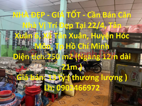 NHÀ ĐẸP - GIÁ TỐT - Cần Bán Căn Nhà Vị Trí Đẹp Tại Huyện Hóc Môn - HCM _0