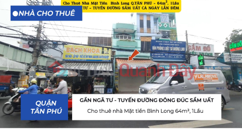 Cho thuê nhà Mặt tiền Bình Long 64m², 1Lầu- 18Triệu _0