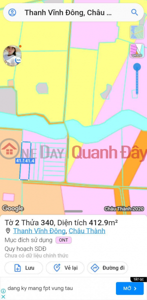 BEAUTIFUL LAND - GOOD PRICE - Owner Needs to Sell Land Lot in Thanh Vinh Dong Commune, Chau Thanh, Long An, Vietnam Sales | đ 890 Million