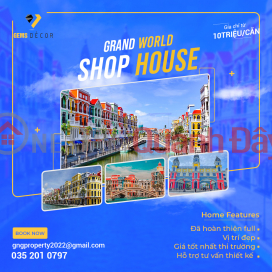 Shophouse for rent at Grand World Phu Quoc _0