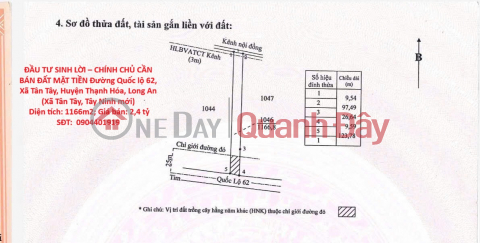 PROFITABLE INVESTMENT – OWNER NEEDS TO SELL LAND WITH FRONTAGE ON NATIONAL HIGHWAY 62 IN TAN TAY COMMUNE, THANH HOA DISTRICT, LONG AN PROVINCE _0
