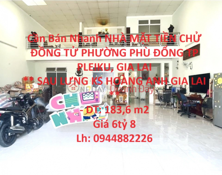 For Quick Sale, FRONT FRONT HOUSE IN CHU DONG TU, PHU DONG WARD, PLEIKU CITY, GIA LAI Sales Listings
