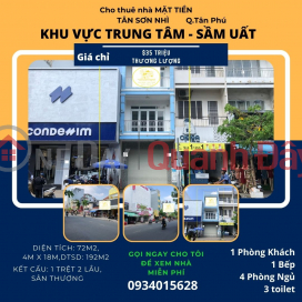 Cho thuê nhà Mặt Tiền Tân Sơn Nhì 72m2, 2LẦU, 35Triệu _0