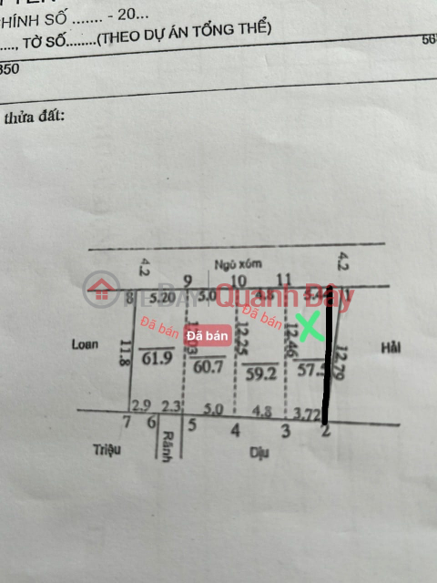 Cc gửi bán 57.5m2, tại xóm Làng, Đại Yên, Chương Mỹ, Hà Nội, nhưng chỉ tính tiền với diện tích hơn 46m2, mt _0