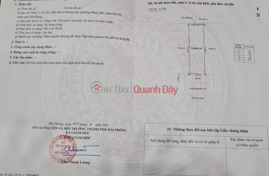 Property Search Vietnam | OneDay | Nhà ở Niêm yết bán, Bán đất mặt đường Nguyễn Đồn, diện tích 87m GIÁ 4.9 tỉ gần Chợ Đăng Lâm