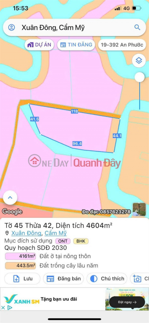 BEAUTIFUL LAND - GOOD PRICE - OWNER Needs to Sell Land Lot in Xuan Dong Commune, Cam My, Dong Nai _0