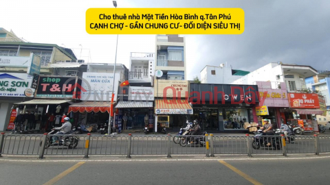 Cho thuê nhà mặt tiền Hòa Bình 72m², 3 Lầu - NGAY CHỢ-SIÊU THỊ _0