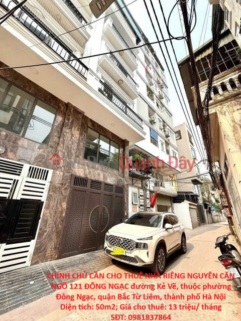 OWNER NEEDS TO RENT OUT A WHOLE HOUSE IN ALLEY 121 DONG NGAC NEAR KE VE MARKET – FULLY FURNISHED _0