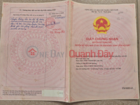 OWNER WANTS TO SELL A BEAUTIFUL PLOT OF LAND IN AN LAO – HAI PHONG _0