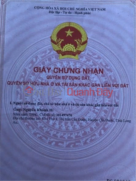 Property Search Vietnam | OneDay | Residential | Sales Listings | PRIME LAND – GOOD PRICE – OWNER SELLING LAND IN PHUOC DONG COMMUNE, CAN DUOC DISTRICT, LONG AN PROVINCE