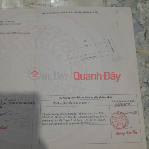 LAND OWNED BY THE OWNER - 100% RESIDENTIAL LAND AT A GOOD PRICE - Hamlet 2, Dao Thanh Ward, Dong Thap Province _0