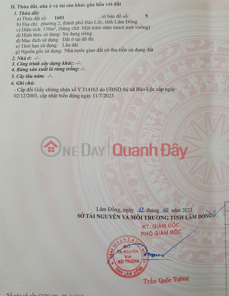 Property Search Vietnam | OneDay | Residential, Sales Listings | LAND FOR SALE WITH STREET FRONTAGE AT 43 YEN THE STREET – WARD 2, BAO LOC, Lam Dong FOR ONLY 4.1 BILLION