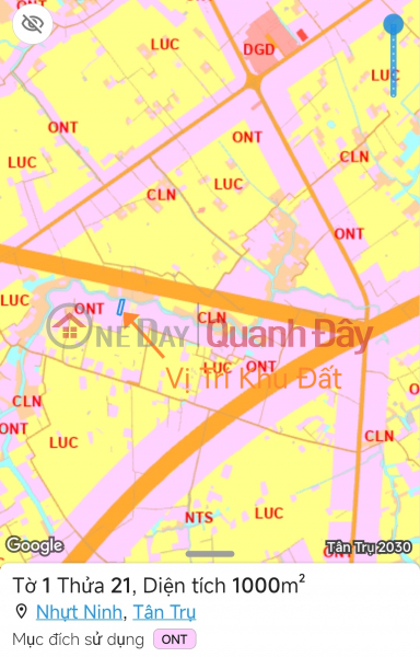 Urgent sale of Tan Tru plot of land with bank loan price of 1 billion reduced to 750 million | Vietnam Sales, ₫ 750 Million