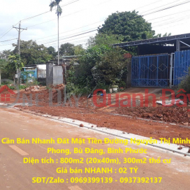 OWNER Needs to Sell Quickly Land Frontage on Nguyen Thi Minh Khai Street, Duc Phong Town, Bu Dang, Binh Phuoc _0