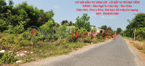 PROFITABLE INVESTMENT OPPORTUNITY - PRIME LOCATION LAND PLOT WITH HIGH POTENTIAL - Near Cay Cay Crossroads - Tan Chau _0