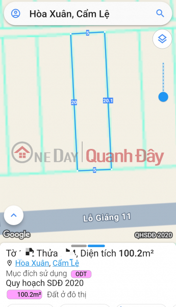 BÁN LÔ ĐẤT ĐẸP – VỊ TRÍ VÀNG TRUNG TÂM HÒA XUÂN - CHỈ 4,55 TỶ Niêm yết bán
