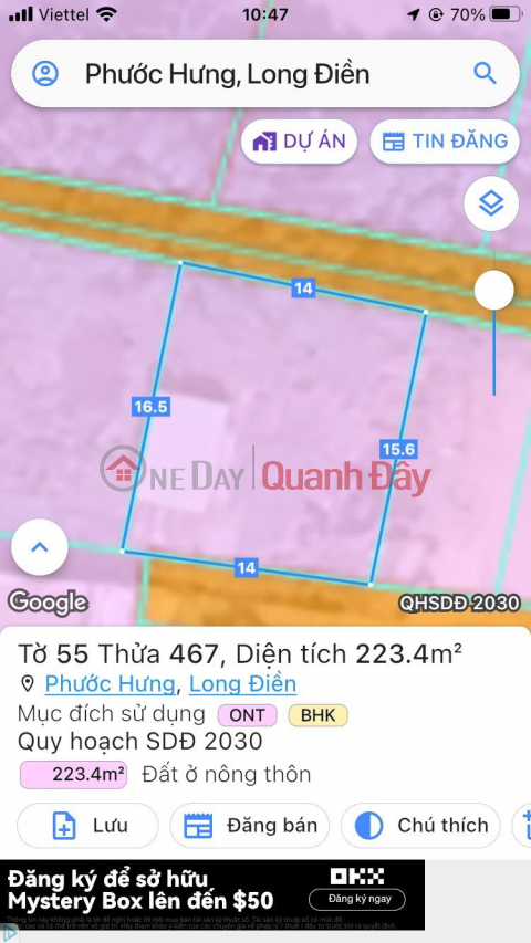 BEAUTIFUL LAND - Good Price - Owner Needs to Urgently Sell Residential Land in Phuoc Hung, Long Dien, Ba Ria Vung Tau _0