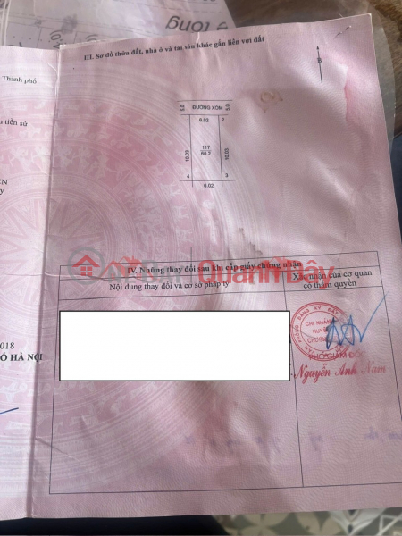 đ 10 triệu, CHÍNH CHỦ CẦN BÁN LÔ ĐẤT 60,2 TẠI J106 THỦY XUÂN TIÊN-CHƯƠNG MỸ-HÀ NỘI
