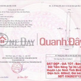 ĐẤT ĐẸP - GIÁ TỐT - Bán GẤP Lô Đất Tiềm Năng Tại Xã Lộc Thịnh Huyện Lộc Ninh Tỉnh Bình Phước _0