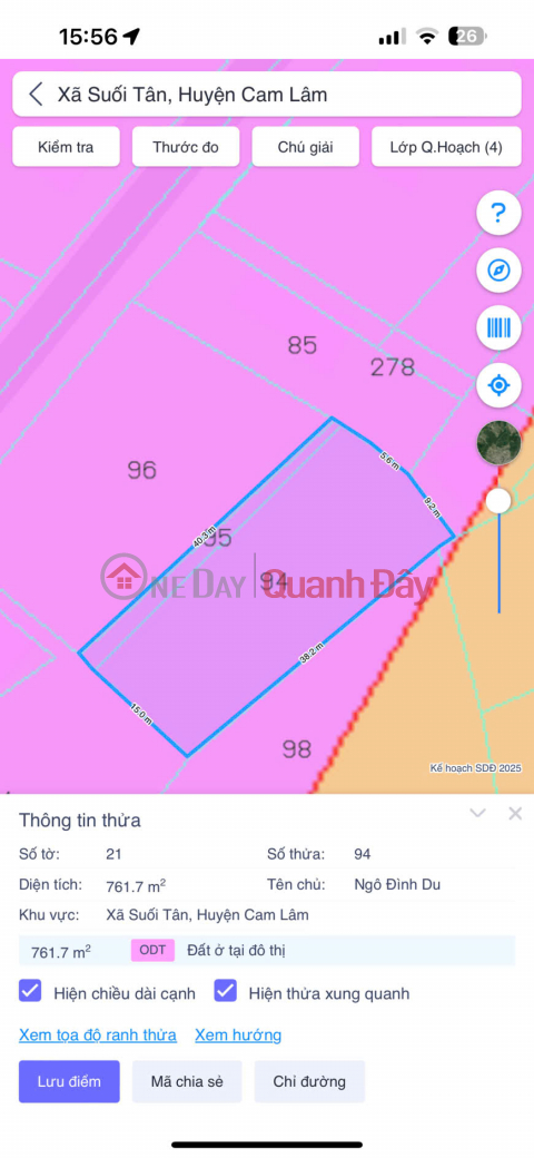 BÁN ĐẤT ĐẸP - Dầu Sơn, Suối Tân - 1632m2 ngang 35.5m -Tách được 7 lô _0