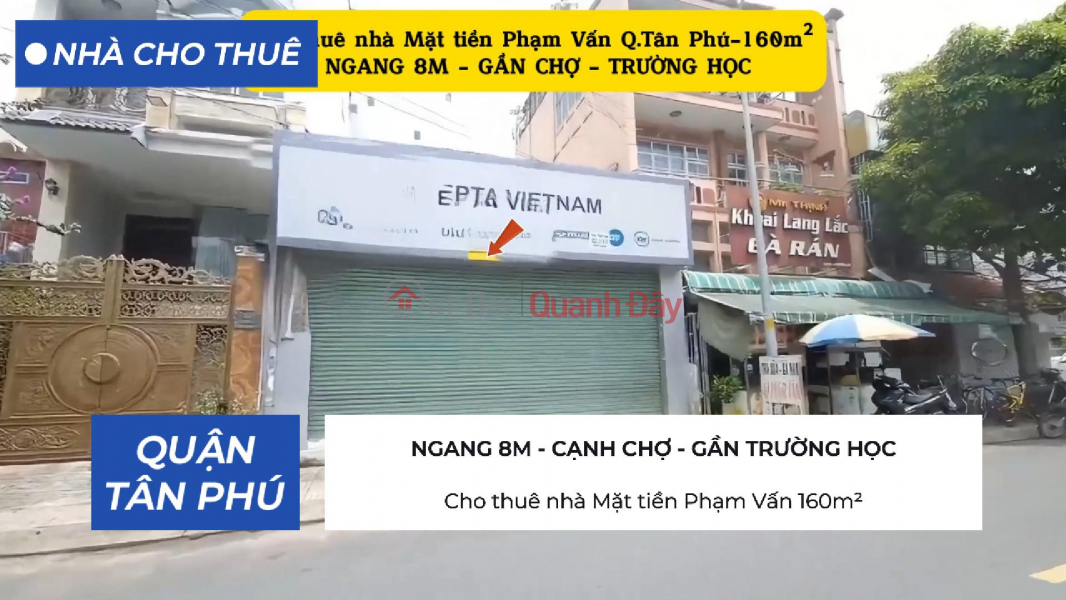 House for rent on Pham Van Street, 160m² - WIDTH 8M - NEAR MARKET Rental Listings