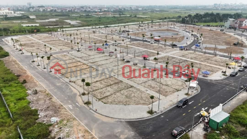 Land Auction Northwest Le Phap, Tien Duong, Dong Anh. Split corner lot with flower garden view. _0