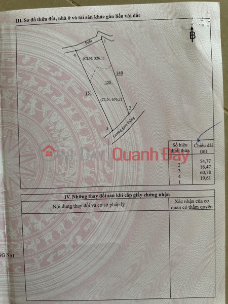 OWN A PRIMARY LOT OF LAND IMMEDIATELY IN Xuan Thanh Commune, Xuan Loc, Dong Nai Sales Listings