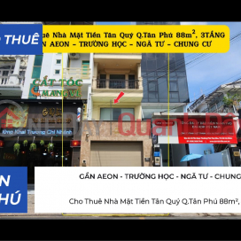 House for Rent on Tan Quy Street, Tan Phu District, 88m², 3 Floors, Near AEON Mall and Apartments _0