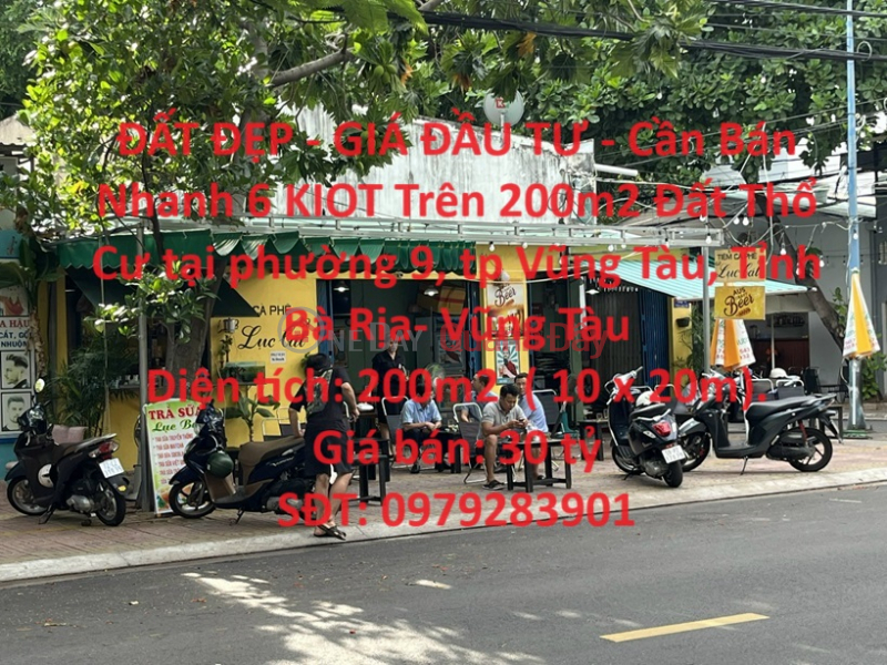 ĐẤT ĐẸP - GIÁ ĐẦU TƯ - Cần Bán Nhanh 6 KIOT Trên 200m2 Đất Thổ Cư tại TP Vũng Tàu Niêm yết bán