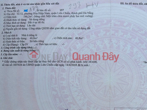 Land plot K884 Nguyen Luong Bang - Area 190m2, frontage 6.9m _0