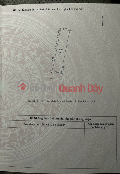 Property Search Vietnam | OneDay | Residential Sales Listings Land for sale in Kinh No, Uy No, 74m x 4m, car accessible, price 4.6 billion negotiable. Contact: 0936123469