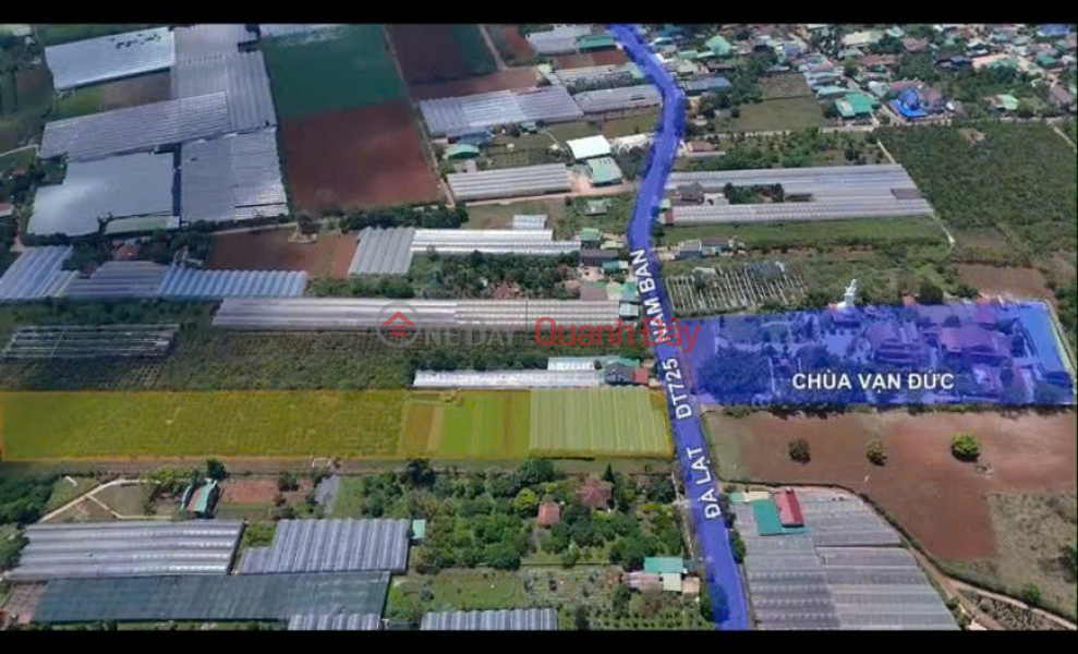 đ 70 Billion | Residential land (ONT) with frontage on National Highway 725, Ta Nung, Da Lat. Gateway to Ta Nung, Nam Ban, near the market and commune office.