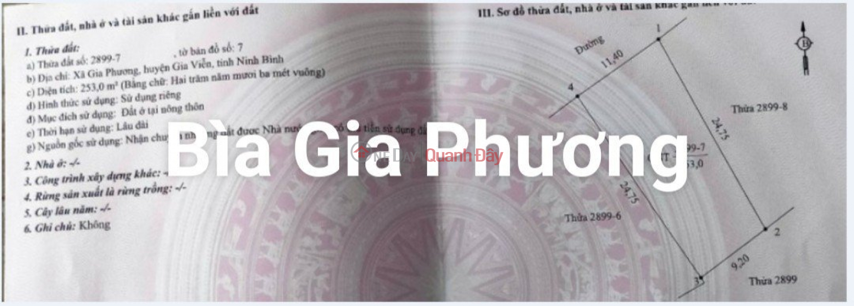 NHÀ ĐẤT ĐẸP - GIÁ TỐT - Chính Chủ Bán Gấp 2 Lô Đất Tại xã Gia Phương- Gia Viễn và Ninh Phúc -TP Ninh Bình | Việt Nam, Bán đ 1,62 tỷ