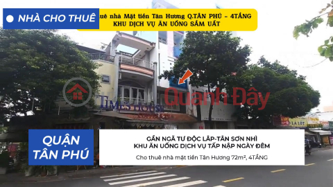 House for rent on Tan Huong street frontage, 72m², 4 FLOORS - BUSY FOOD SERVICE AREA _0