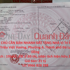 OWNER NEEDS TO SELL LAND QUICKLY AND GIVE A HOUSE Prime Location In Da Lat City _0