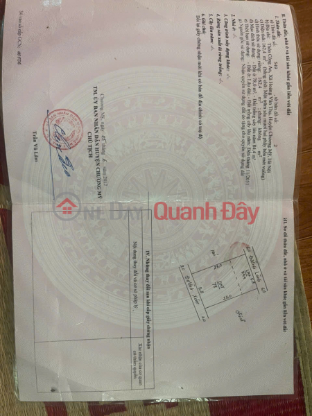 đ 2,6 tỷ CHÍNH CHỦ BÁN LÔ ĐẤT 162,4M TẠI HOÀNG VĂN THỤ-CHƯƠNG MỸ-HÀ NỘI