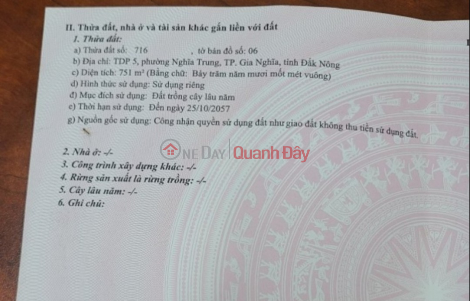 ĐẤT ĐẸP - GIÁ TỐT - Cần Bán Lô Đất Vị Trí Đắc Địa Tại phường Nghĩa Trung. Tp Gia Nghĩa tỉnh Đăk Nông Niêm yết bán