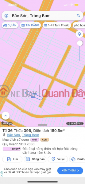 Property Search Vietnam | OneDay | Nhà ở, Niêm yết bán, Kẹt Tiền Quá Giảm 300 triệu, Bán Nhanh Miếng Đất, HXH Tân Thành, Bắc Sơn, Trảng Bom, Đồng Nai, Giá Nhỉnh 1.4