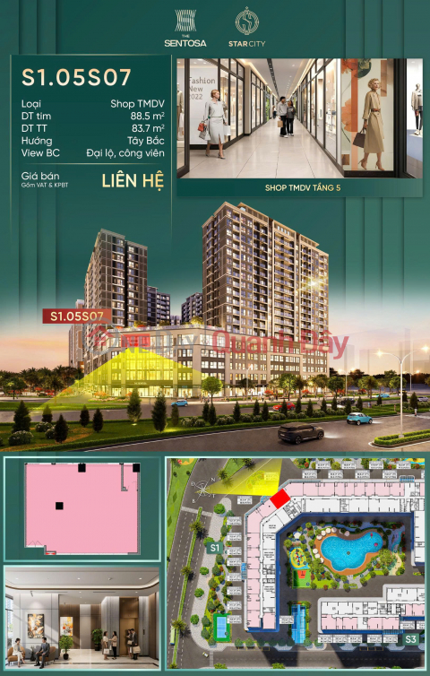 SHOP KHỐI ĐẾ TẦNG 5 THE SENTOSA VINHOMES THANH HÓA– SIÊU VIP _0