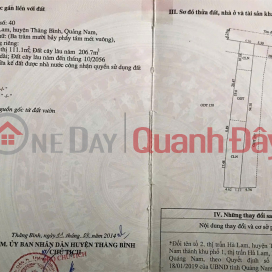 HOT LAND IN A PRIME LOCATION - GREAT PRICE Selling quickly a promising plot of land in Thang Binh district, Quang Nam province. _0