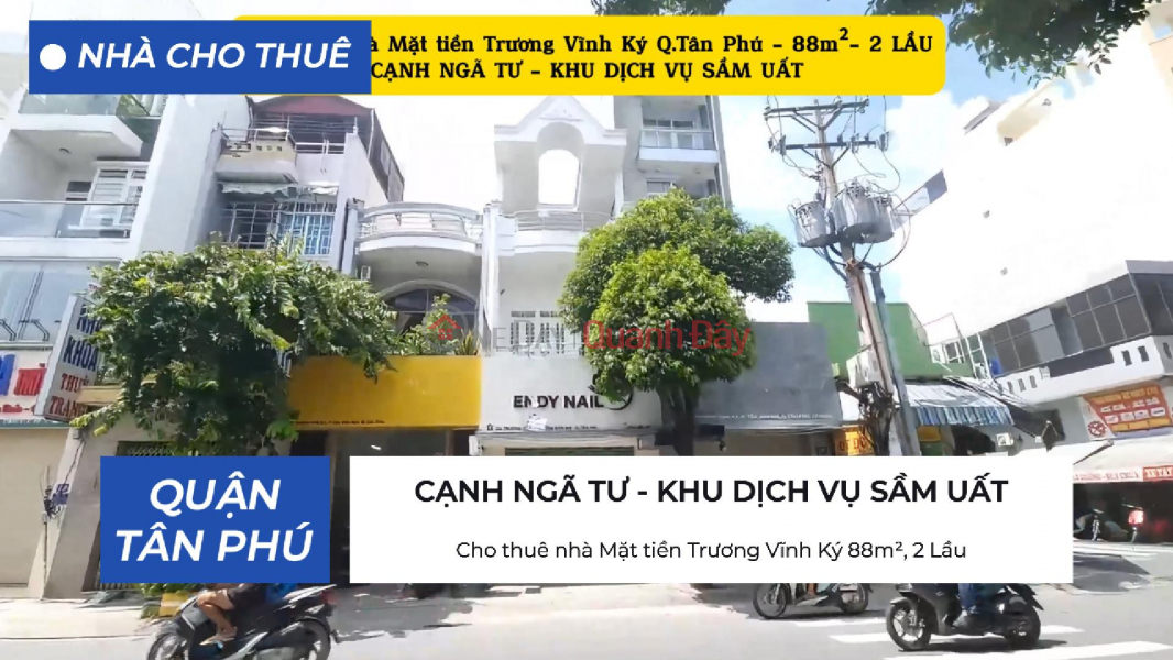 Cho thuê nhà Mặt tiền Trương Vĩnh Ký 88m²- GẦN NGÃ TƯ - KHU DỊCH VỤ SẦM UẤT Niêm yết cho thuê