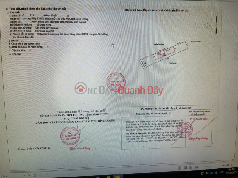 GREAT PRICE - OWNER NEEDS TO SELL QUICKLY A HOUSE LOCATED IN THU DAU MOT CITY, BINH DUONG PROVINCE Vietnam, Sales | đ 5.2 Billion