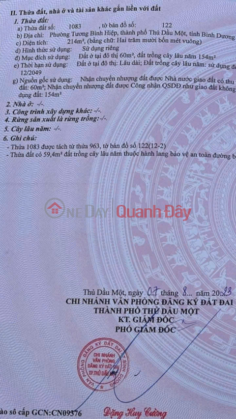 OWNER'S LAND - GOOD PRICE - Tuong Binh Hiep Ward, Thu Dau Mot City, Binh Duong _0