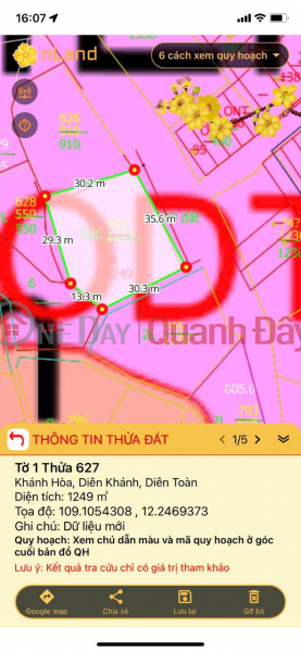 COOL CORNER LOT, RESIDENTIAL LAND PLAN IN DIEN TOAN COMMUNE - DIEN KHANH! PRICE ONLY 5 BILLION | Vietnam, Sales, đ 5 Billion