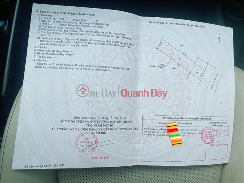 Property Search Vietnam | OneDay | Residential | Sales Listings | BEAUTIFUL LAND - LOW PRICE - For Quick Sale Land Lot Prime Location In Dau Tieng District, Binh Duong Province