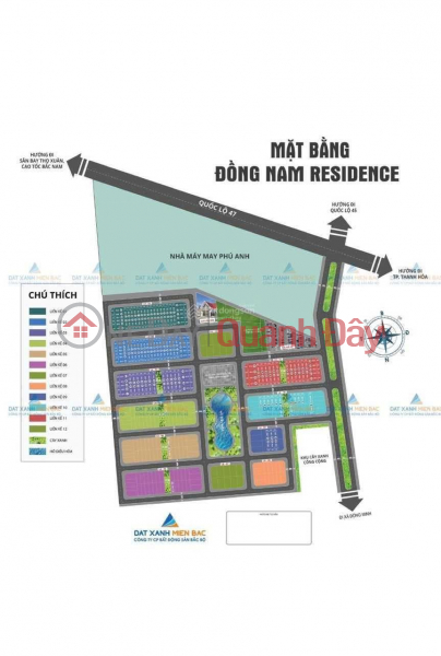 Property Search Vietnam | OneDay | Residential | Sales Listings Land plot for sale in Dong Nam Residence urban area project, Dong Khe, Thanh Hoa, area 126m2, investment price.