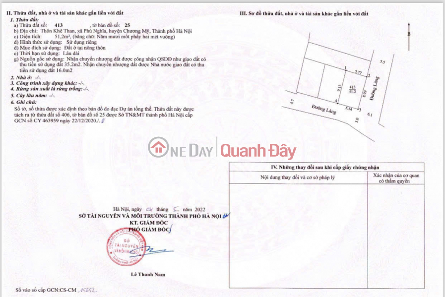 2 beautiful plots of land - Phu Nghia commune - Chuong My. - right on National Highway 6, trucks go fast - area 51.2m2 - location Sales Listings